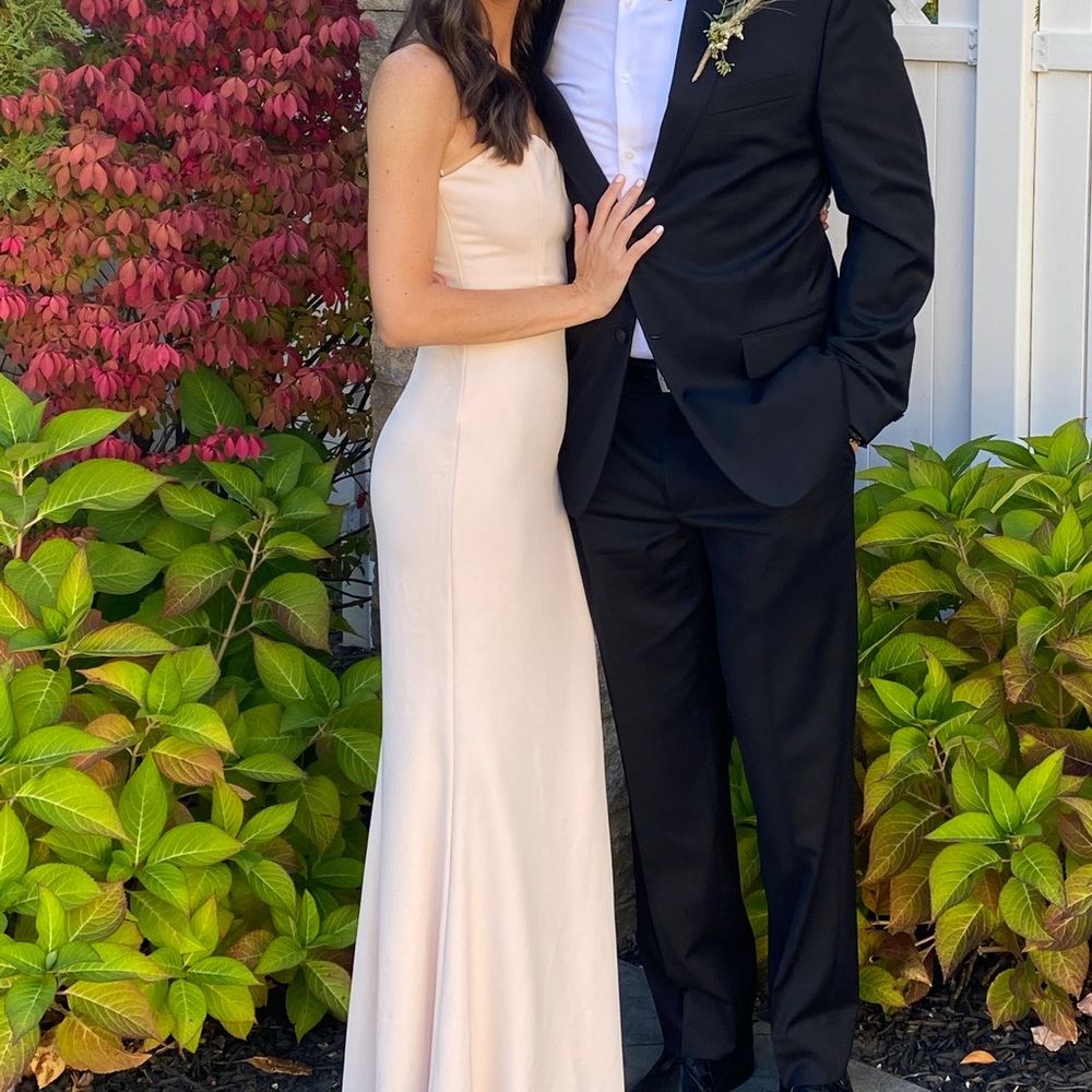 Strapless Sweetheart Neckline Dress Blush Pink - Picture 5 of 5